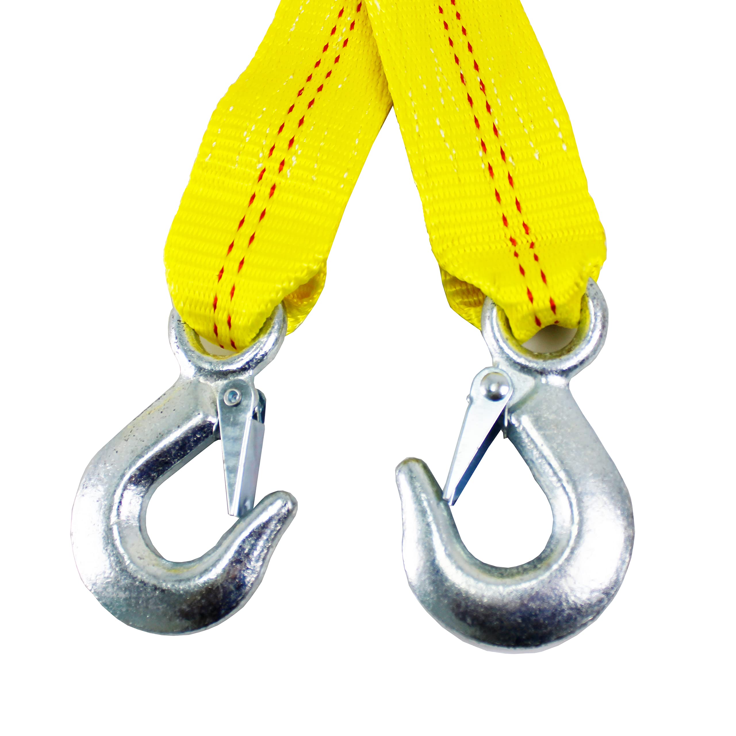 HFS tow strap rust-resistant hooks for secure latching