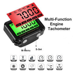 HFWHOK tachometer with 0-18000 RPM range for gasoline engines