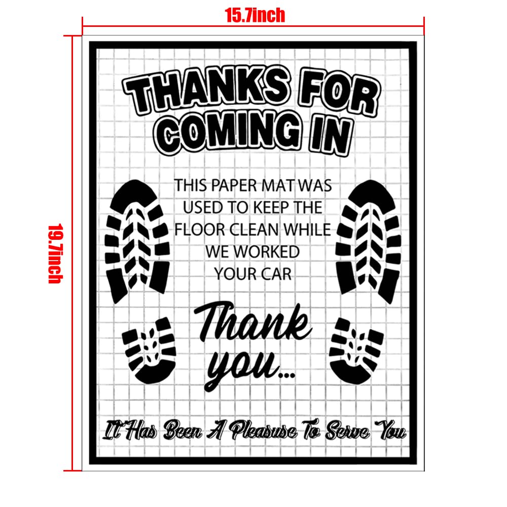 HGJDLM disposable floor mats resist water, oil, dirt for service bays