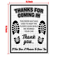 HGJDLM disposable floor mats resist water, oil, dirt for service bays