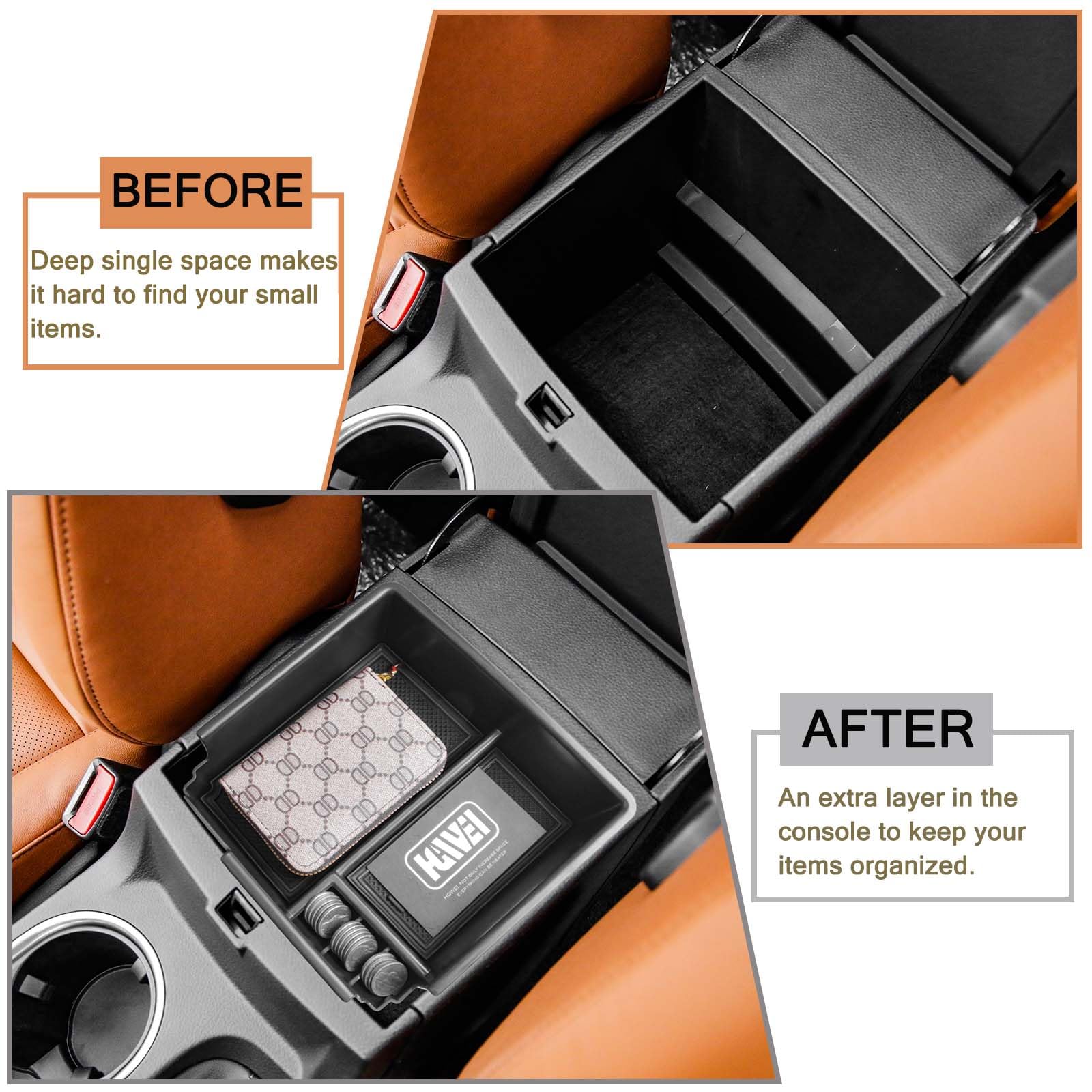 HGWEI ABS matte finish resists wear while blending with the interior.