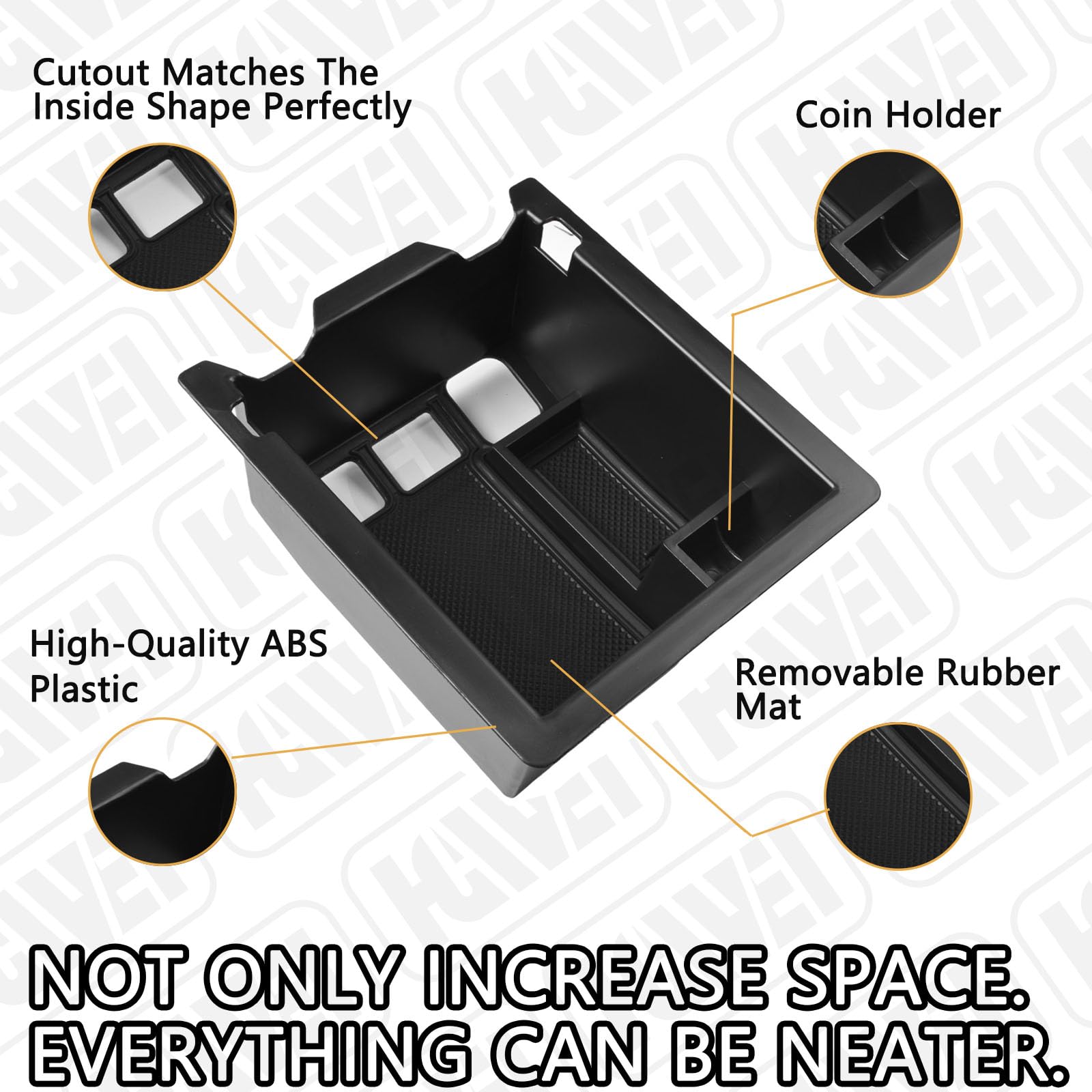 HGWEI armrest storage tray fits CX-5 interior for tidy storage.