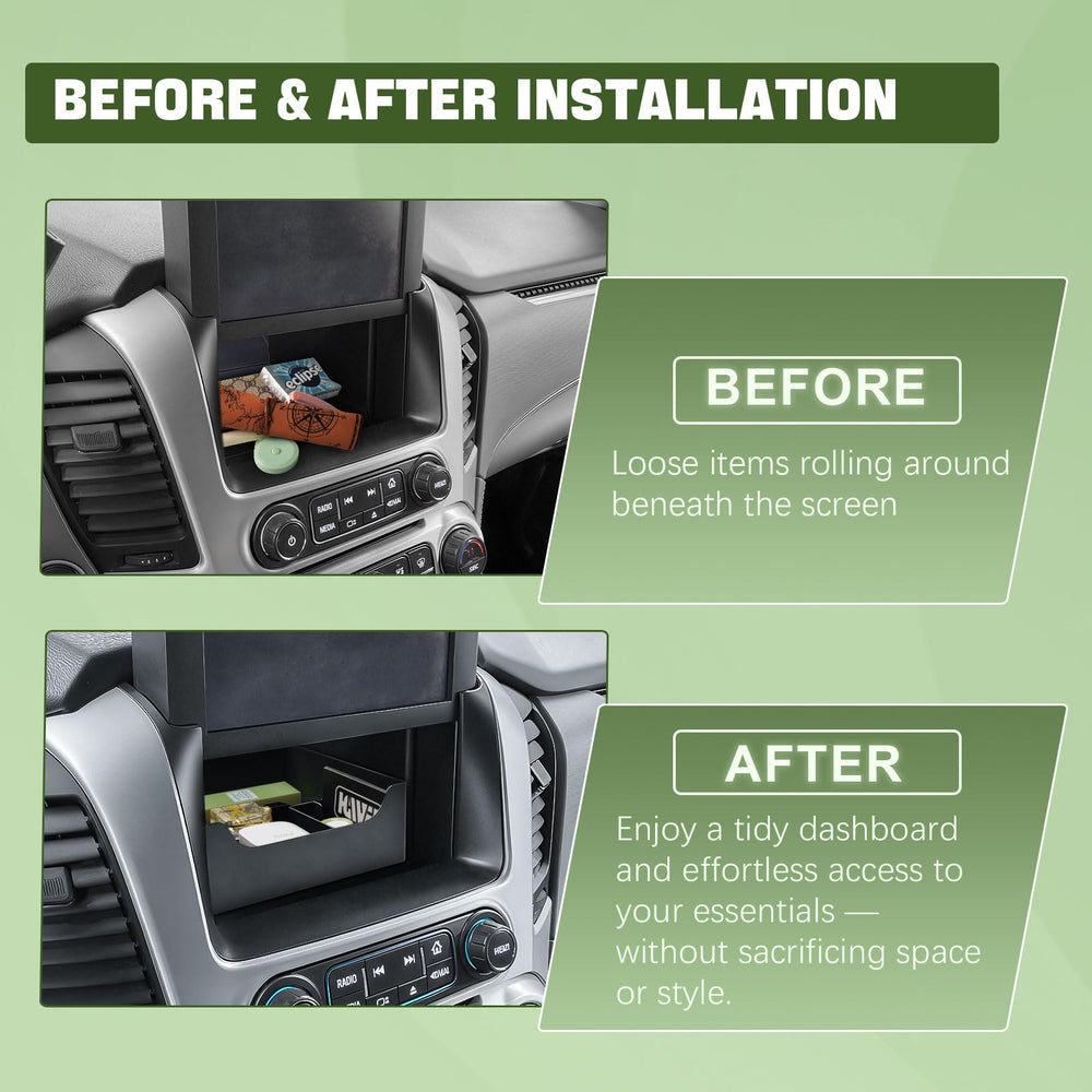 HGWEI easy-install organizer requires no drilling or modification.