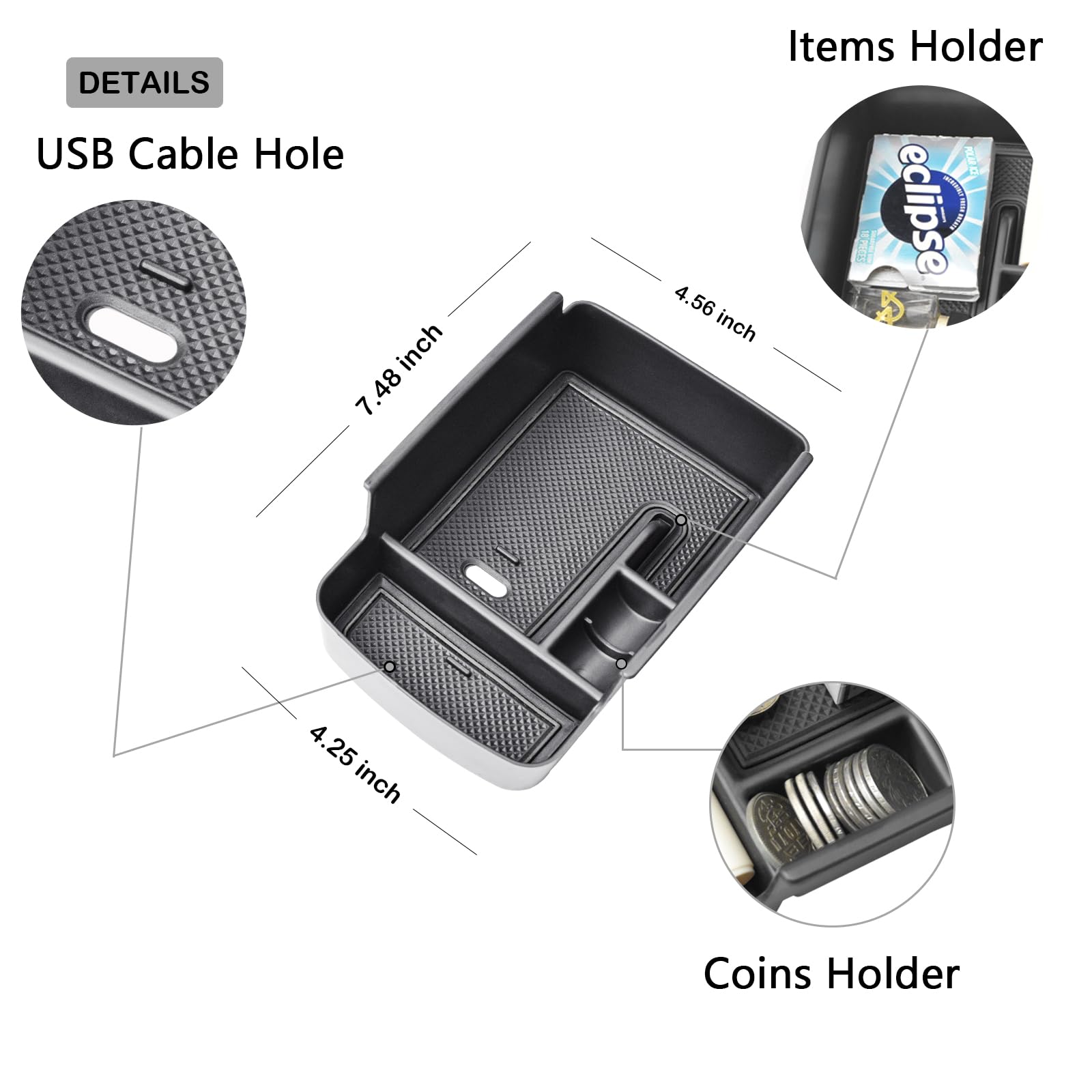 HGWEI rubber mats secure items and prevent sliding during drives.