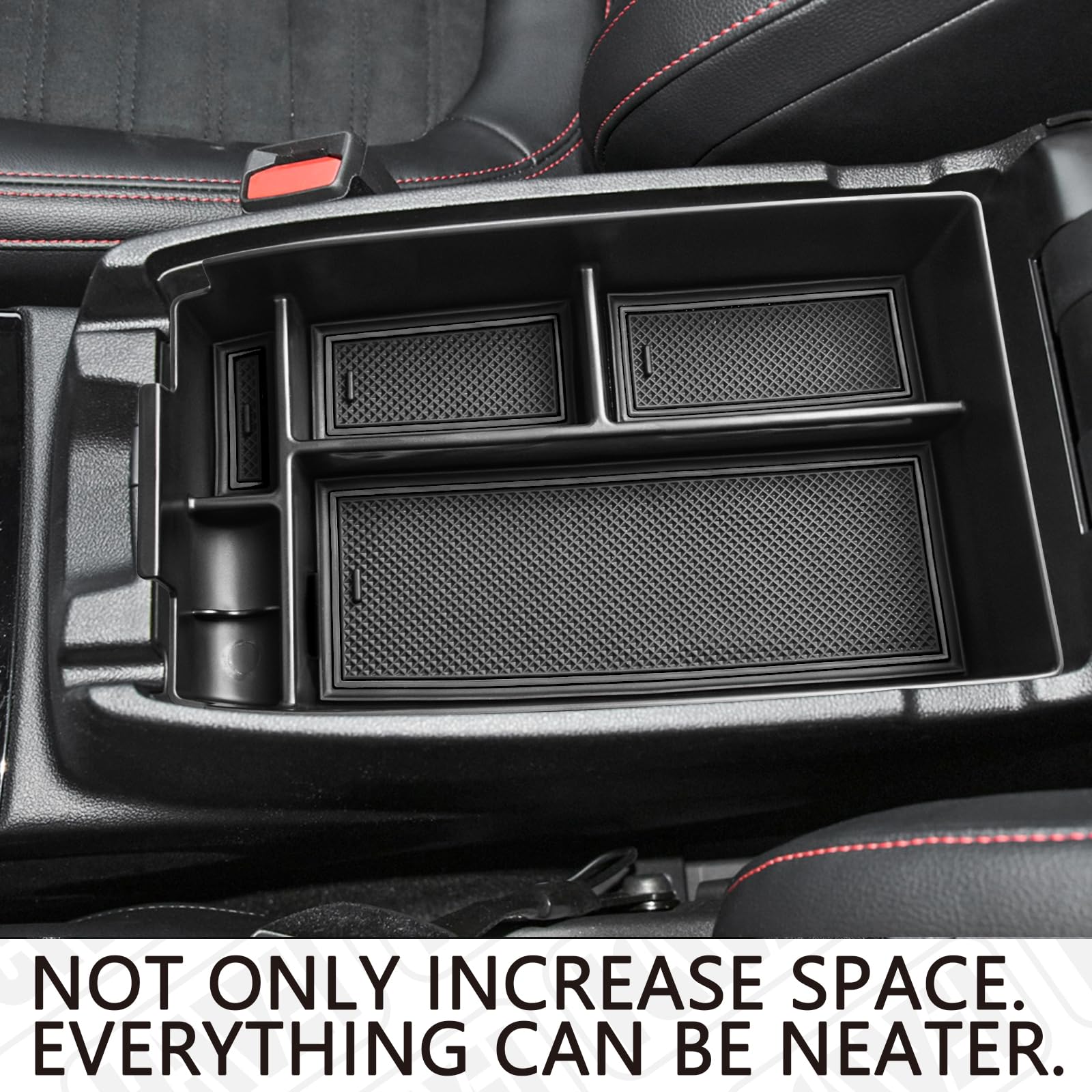 HGWEI center console organizer uses durable ABS for long-lasting use.
