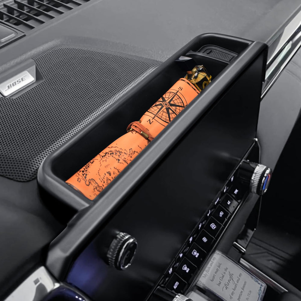 HGWEI center console organizer fits behind Colorado/Canyon screen, keeping essentials within reach.