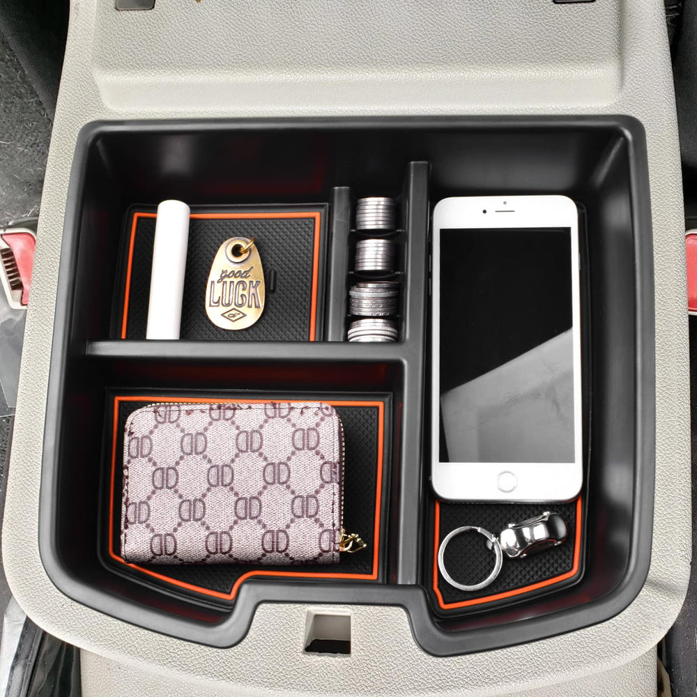 HGWEI compact organizer maximizes space inside the center console