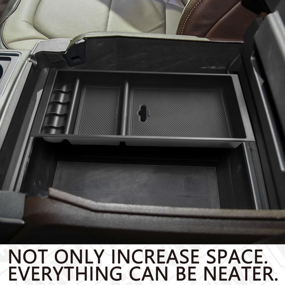 Neatly organized items inside HGWEI center console organizer
