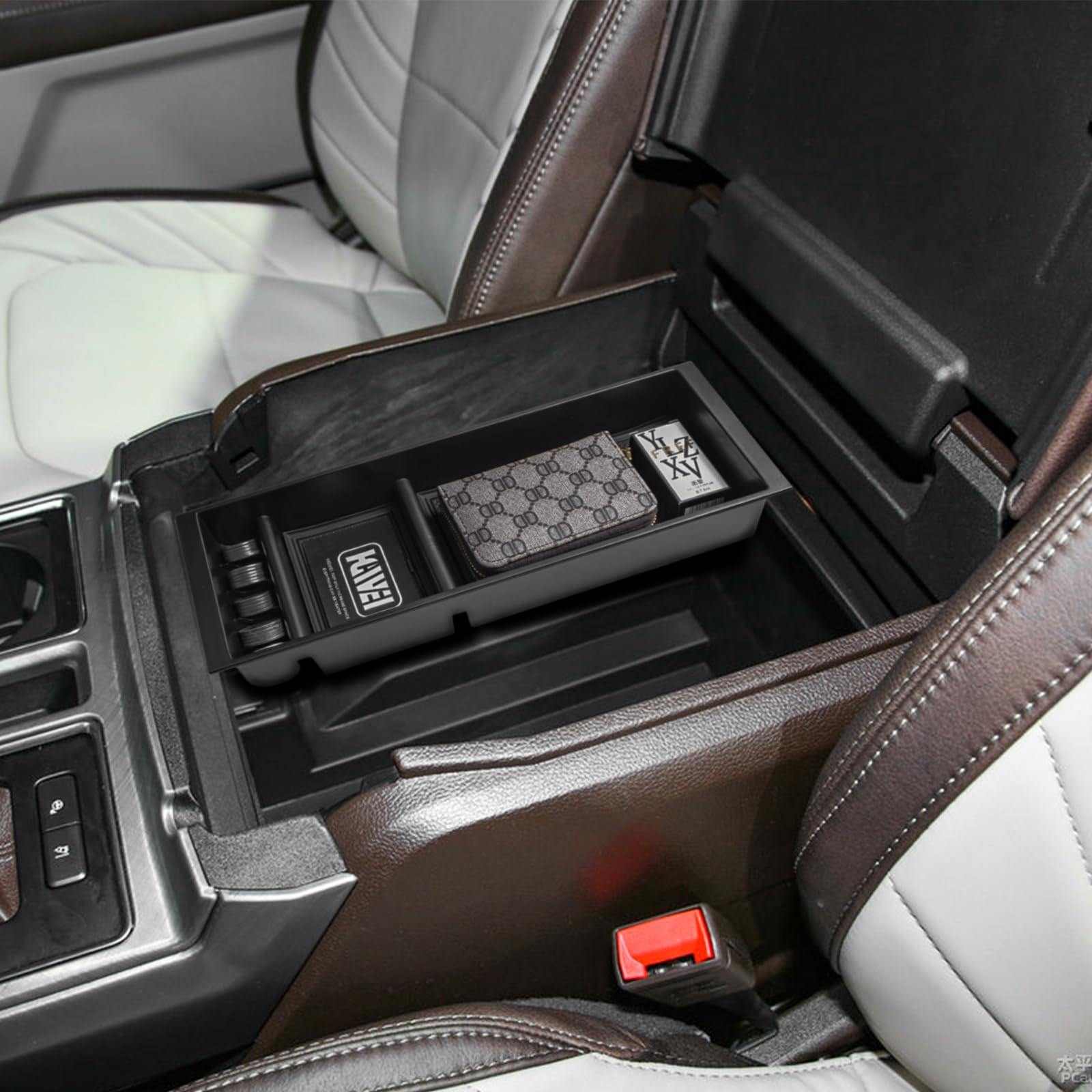 HGWEI center console organizer reduces rattle for a steadier drive
