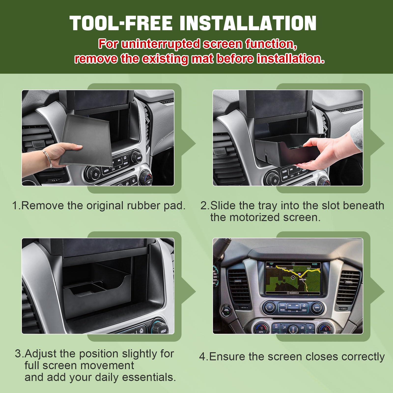 HGWEI silicone inserts keep items stable and quiet during drives.