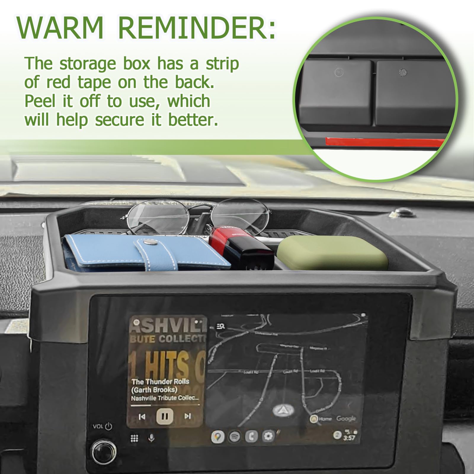 Keeps essentials accessible without obstructing the dashboard or screen view.