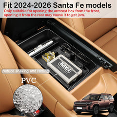 HGWEI center-console tray rubber liners prevent sliding during drives.
