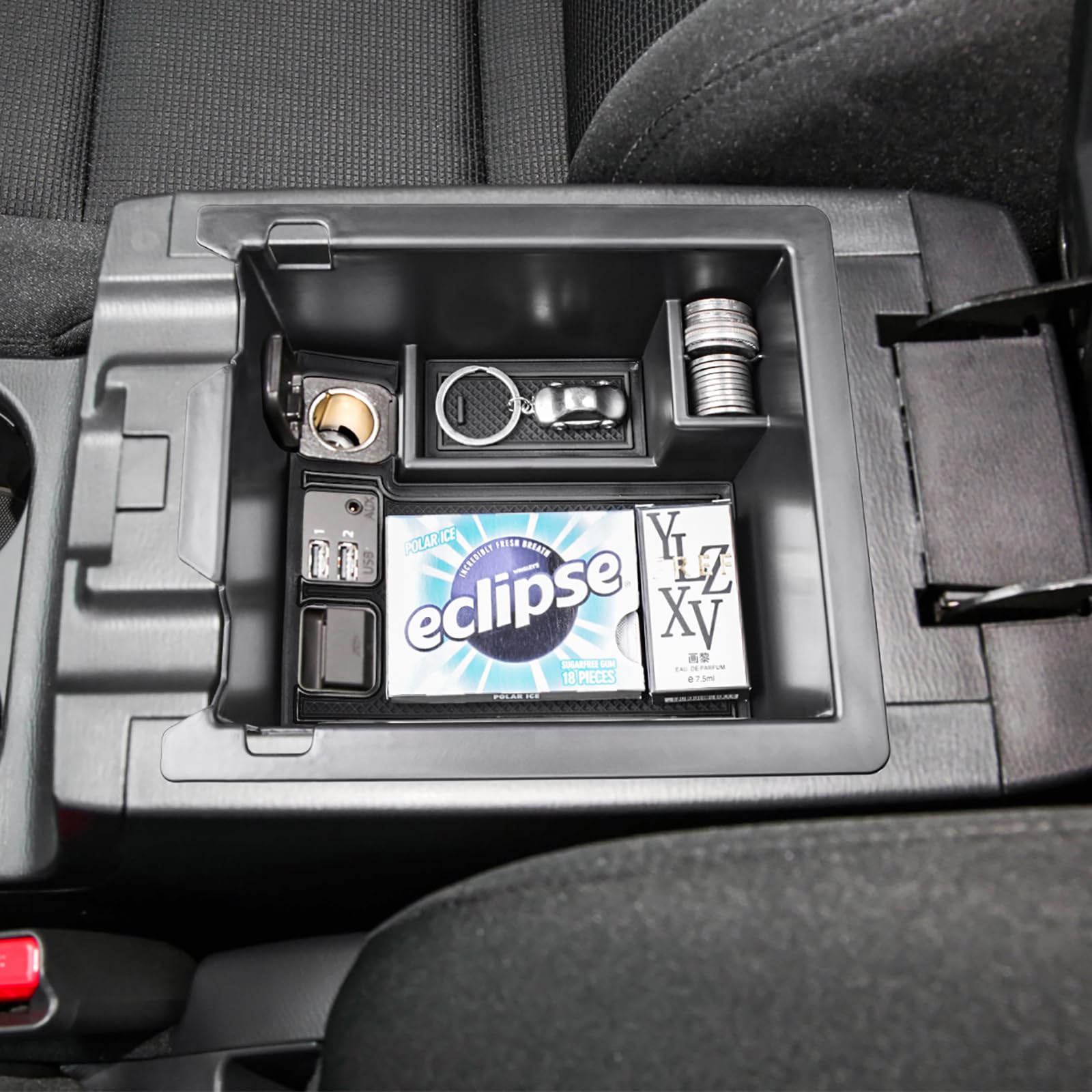 HGWEI coin holder tray keeps loose change securely organized.