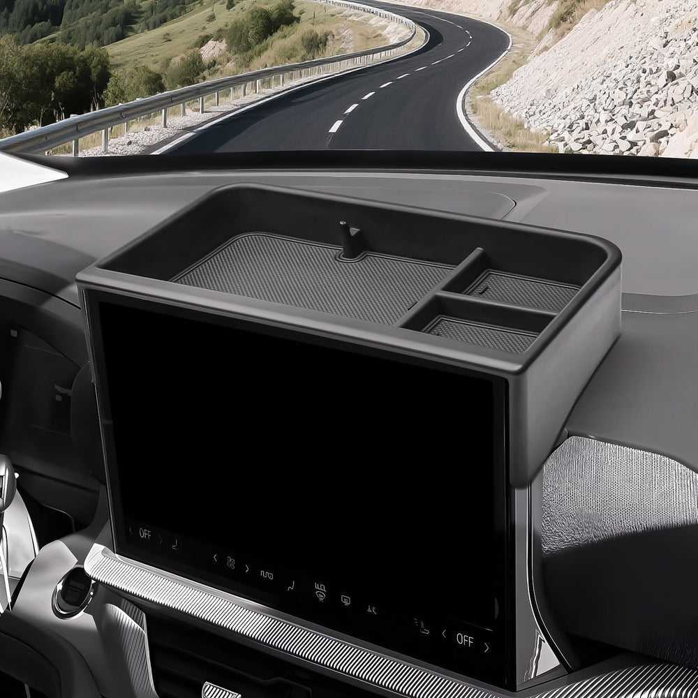 HGWEI dash storage tray sunglasses slot provides quick access without obstructing view.