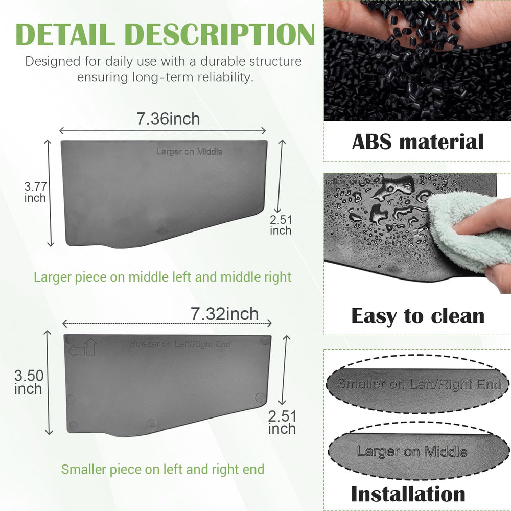 HGWEI black ABS construction close-up; durable truck bed organizer for long-lasting use.