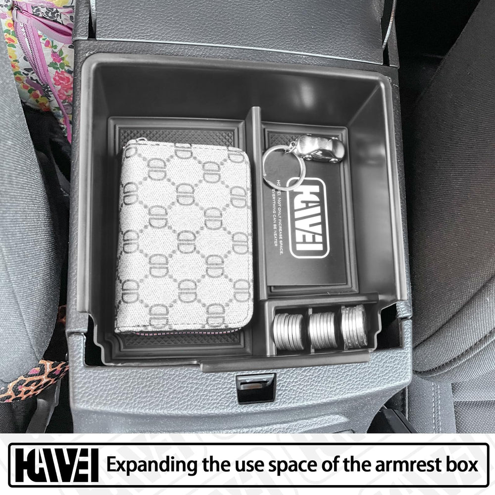 HGWEI exact-fit console insert keeps USB port accessible.