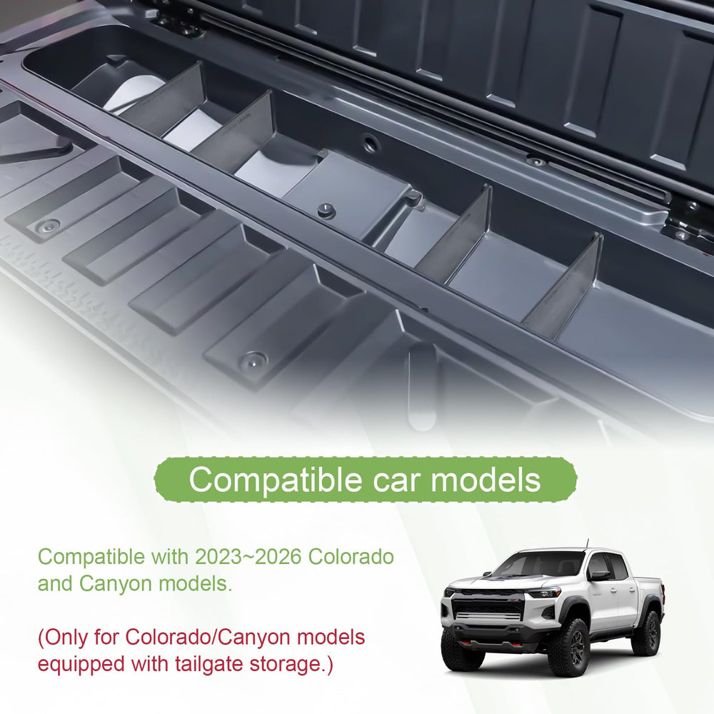 HGWEI four-piece divider set compatible with 2023–2026 Colorado Canyon.