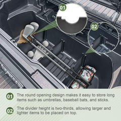 HGWEI Ridgeline trunk divider installation shows quick, tool-free setup.