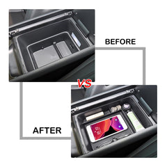 HGWEI Santa Fe tray USB-port alignment enables easy charging access.