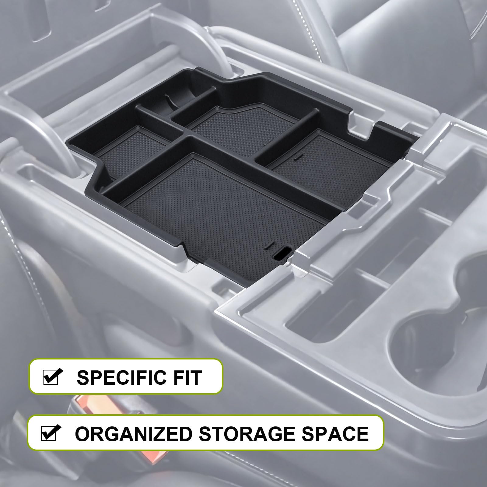 HGWEI hidden-under-armrest storage adds extra space while keeping items concealed