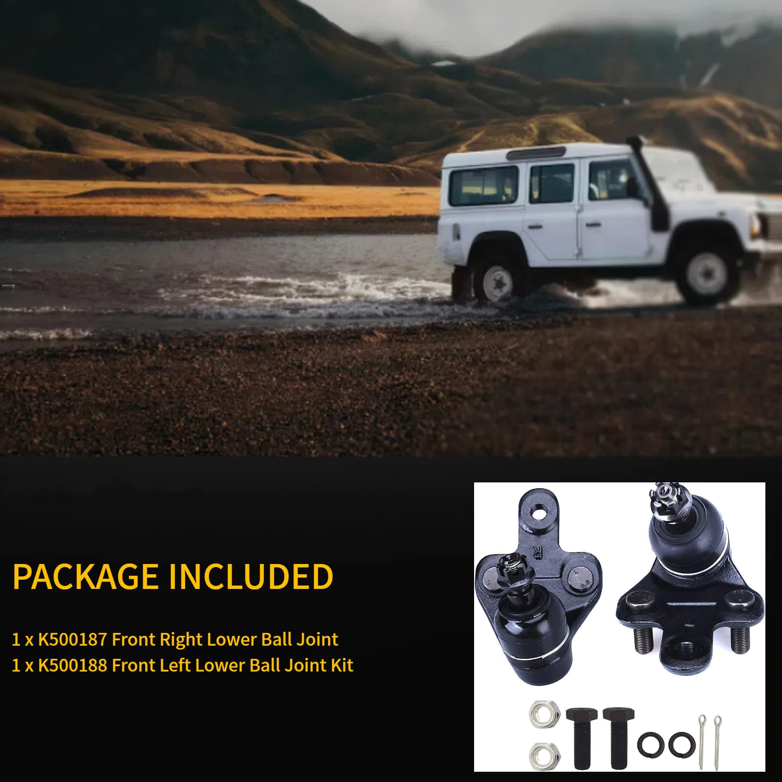 HHCM front lower ball joint kit for Toyota Venza enhances alignment and ride quality