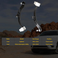 HHCM front lower control arm kit with ball joint assembly, left side, promotes smooth suspension travel.