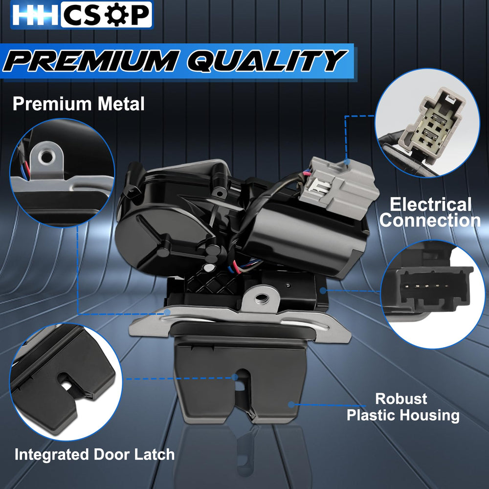 Installation guide image outlining rear tailgate latch steps