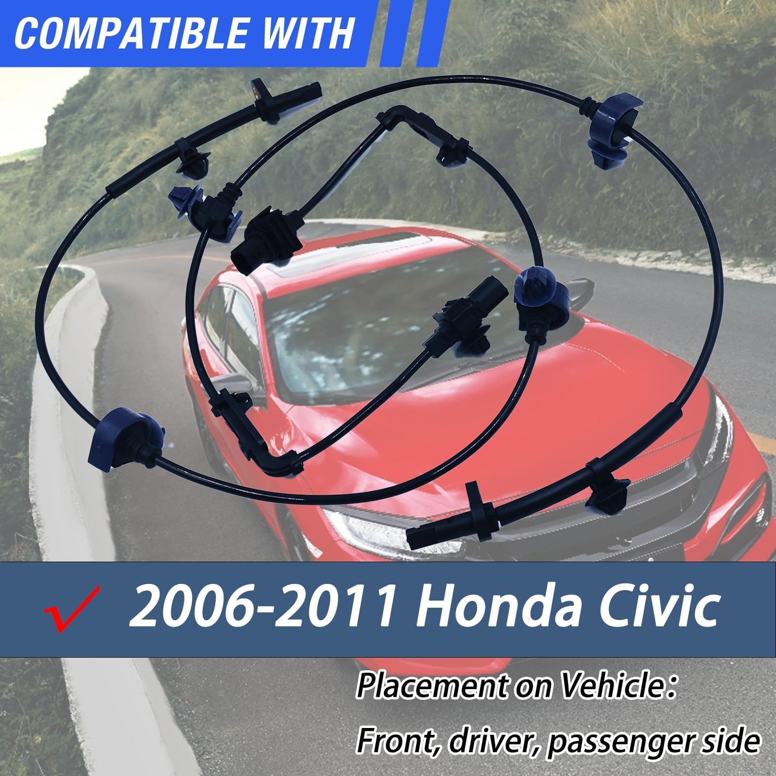 HHGKPVX ABS sensor front-right for Honda Civic ensures stable stopping performance