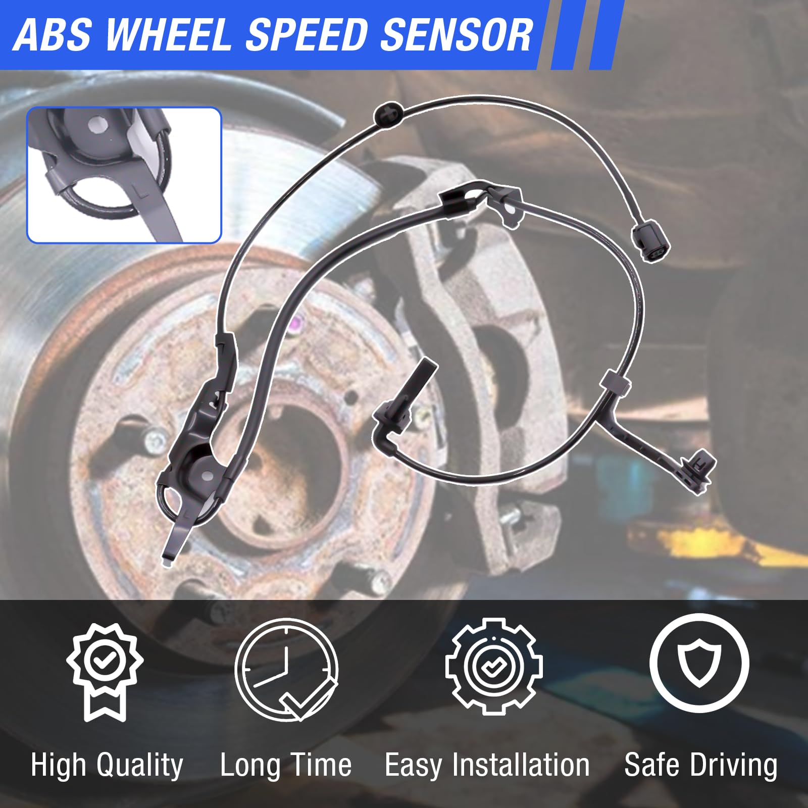 HHGKPVX 2-pin connector ABS sensor supports plug-and-play installation.