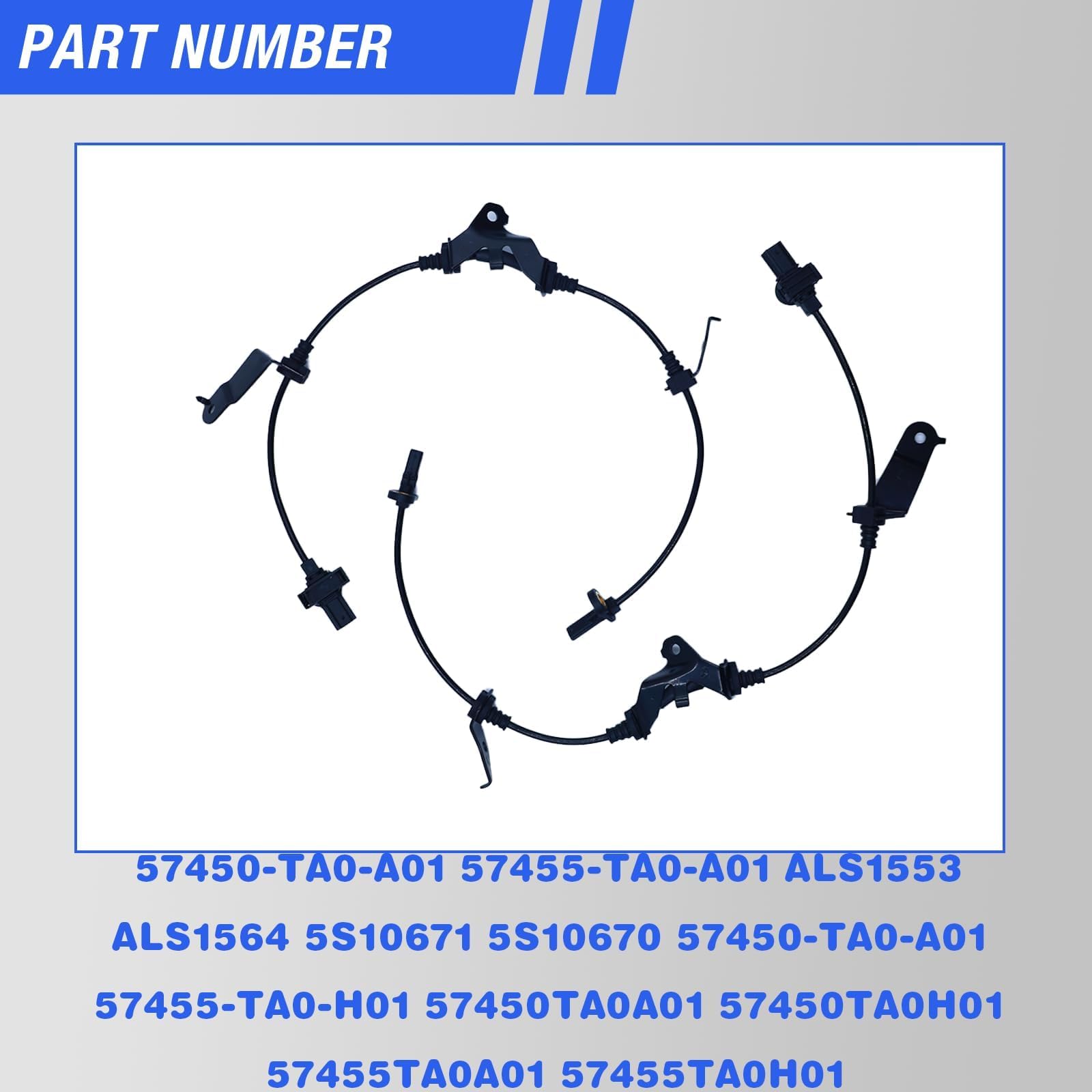 HHGKPVX ABS wheel speed sensor front left for TSX boosts ABS responsiveness and reliability.