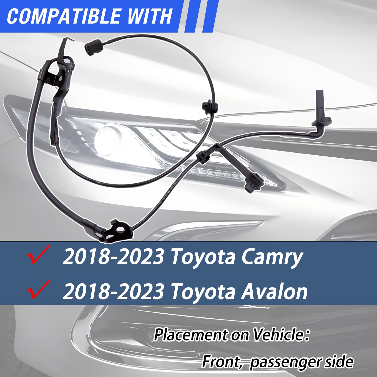 HHGKPVX ABS wheel speed sensor front-right for ES350/ES300h enhances ABS responsiveness.