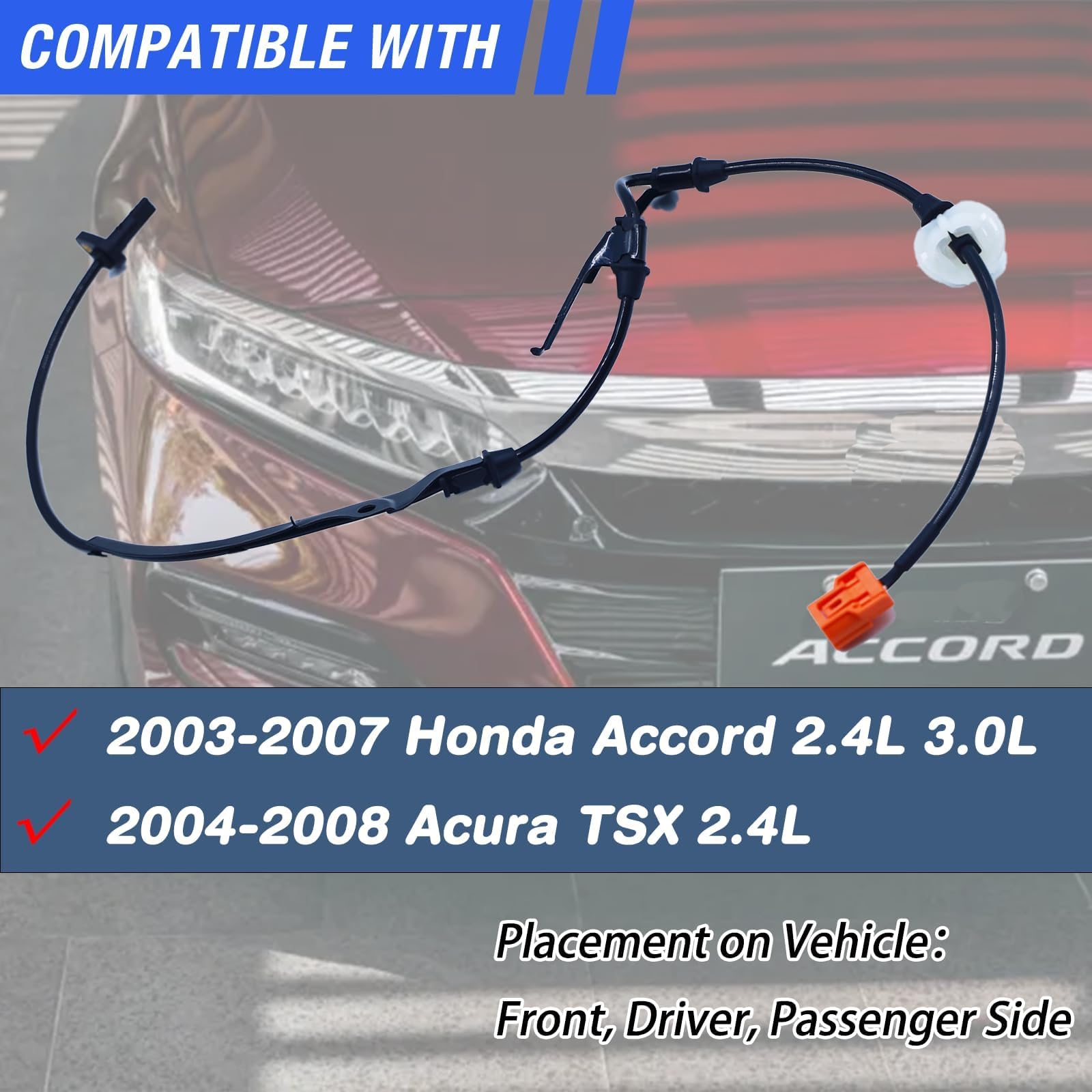 HHGKPVX ABS wheel speed sensor front-right ensures reliable braking data for Accord/TSX