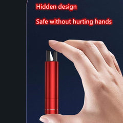 HHXS red tool with spring mechanism aids reliable glass breakage.
