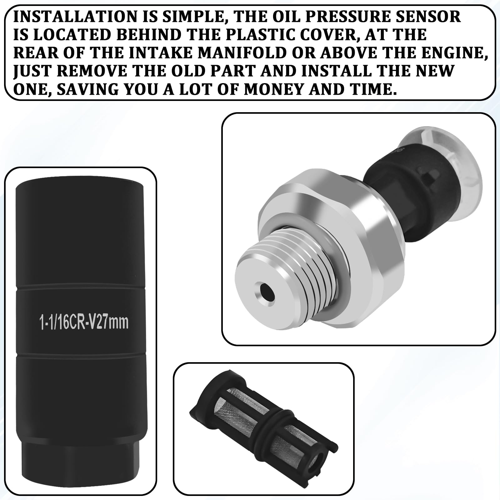 HHZL oil pressure sensor socket designed for long-lasting durability.