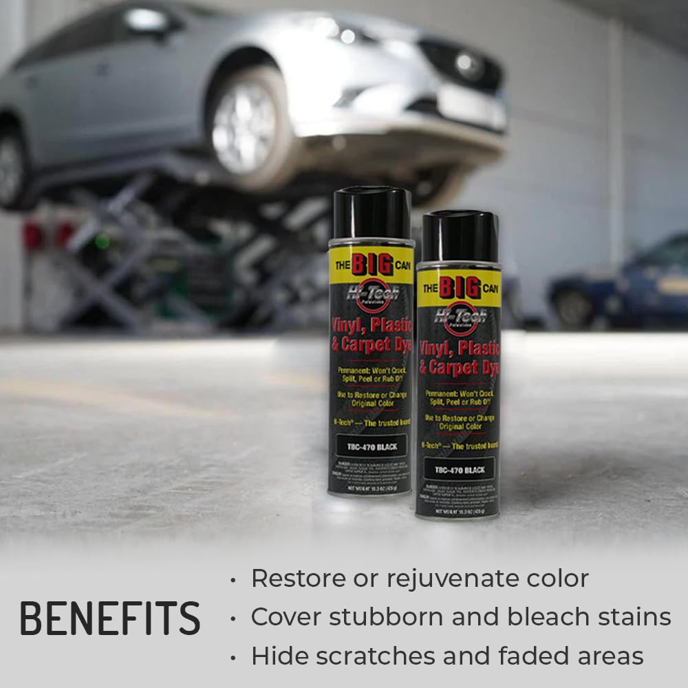 HI-TECH Big Can restores faded interiors and hides stains on cars, boats, and furniture.