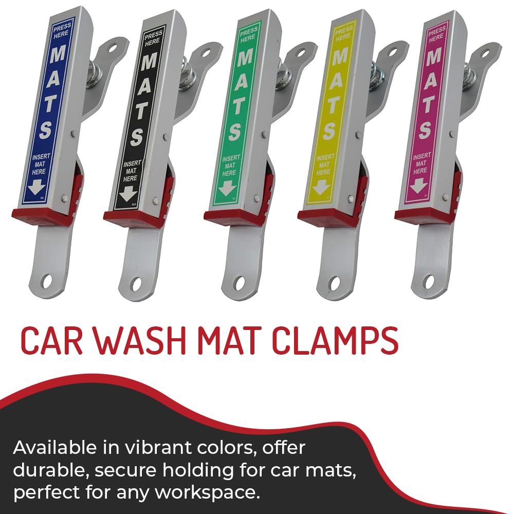 HI-TECH car wash mat clamps grip heavy mats securely during air drying