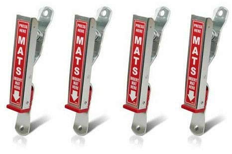 HI-TECH car wash mat clamps wall mount red for easy drying of mats