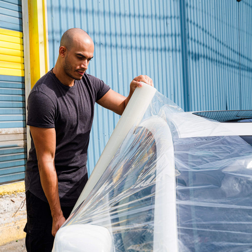 Hi-Tech collision wrap clean removal leaves no residue on surfaces.