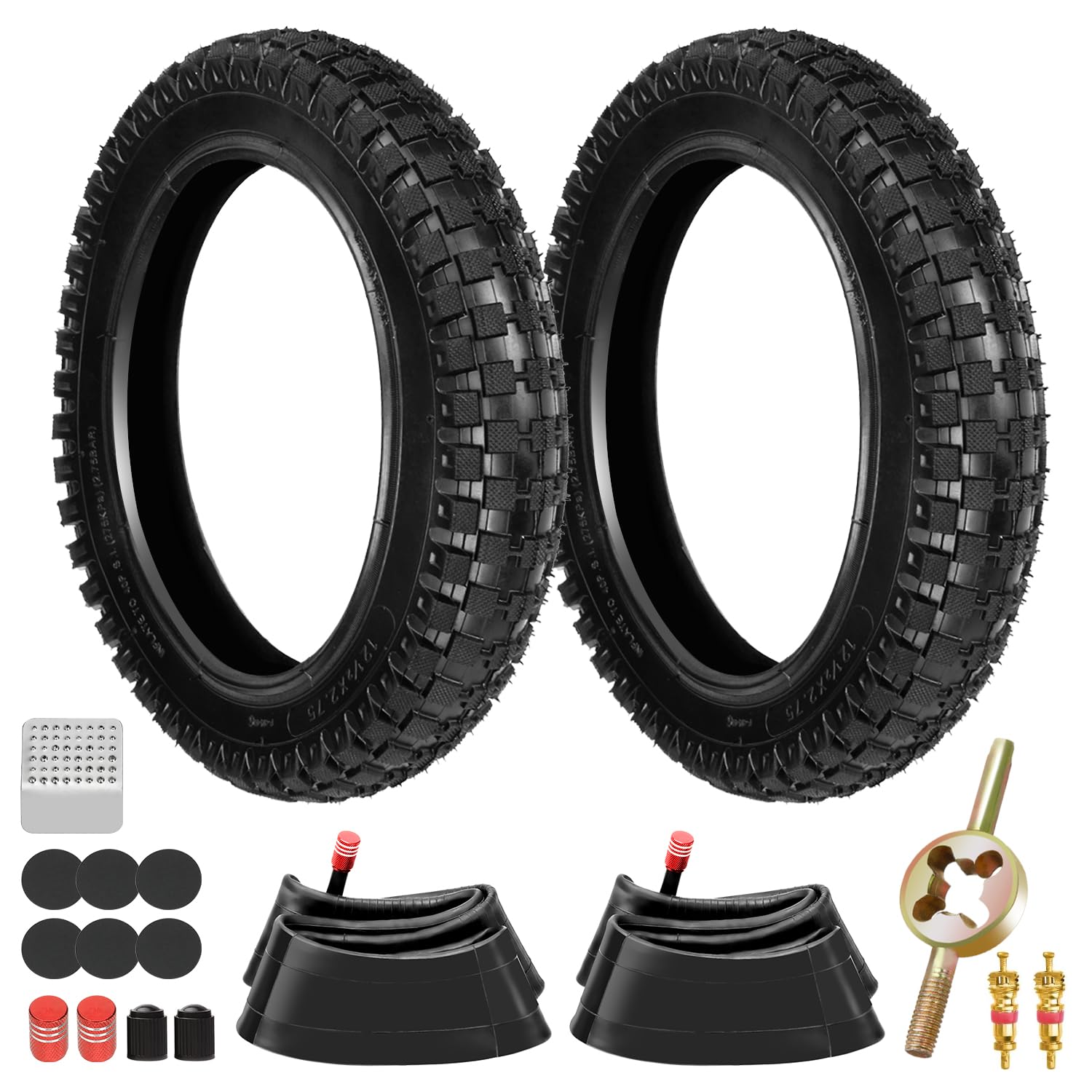 HIAORS 12.5x2.75 tire tread design for versatile traction on dirt and mud