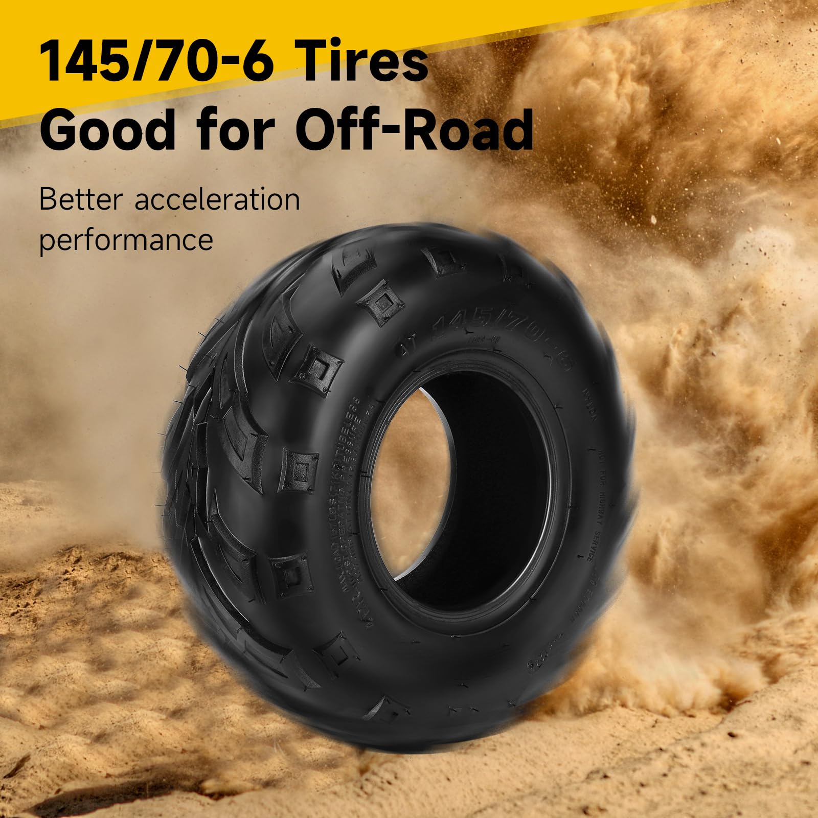 HIAORS 145/70-6 tire rim diameter 6-inch for precise mounting.