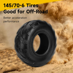 HIAORS 145/70-6 tire rim diameter 6-inch for precise mounting.
