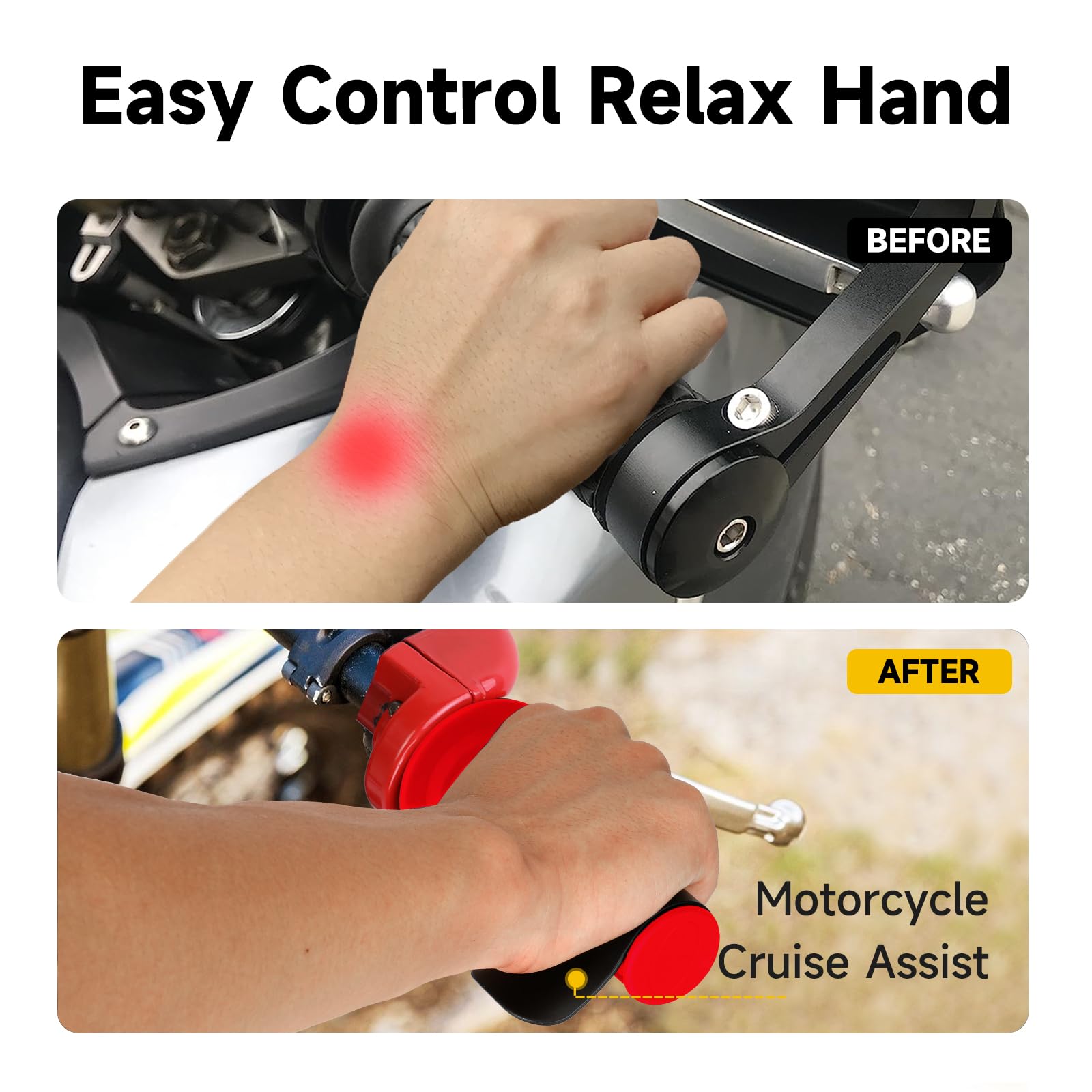 HIAORS throttle kit with uniform color scheme enhances overall bike aesthetics