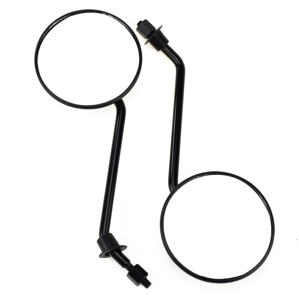 HIAORS gy6 rearview mirror with standard 8mm thread for easy mounting.