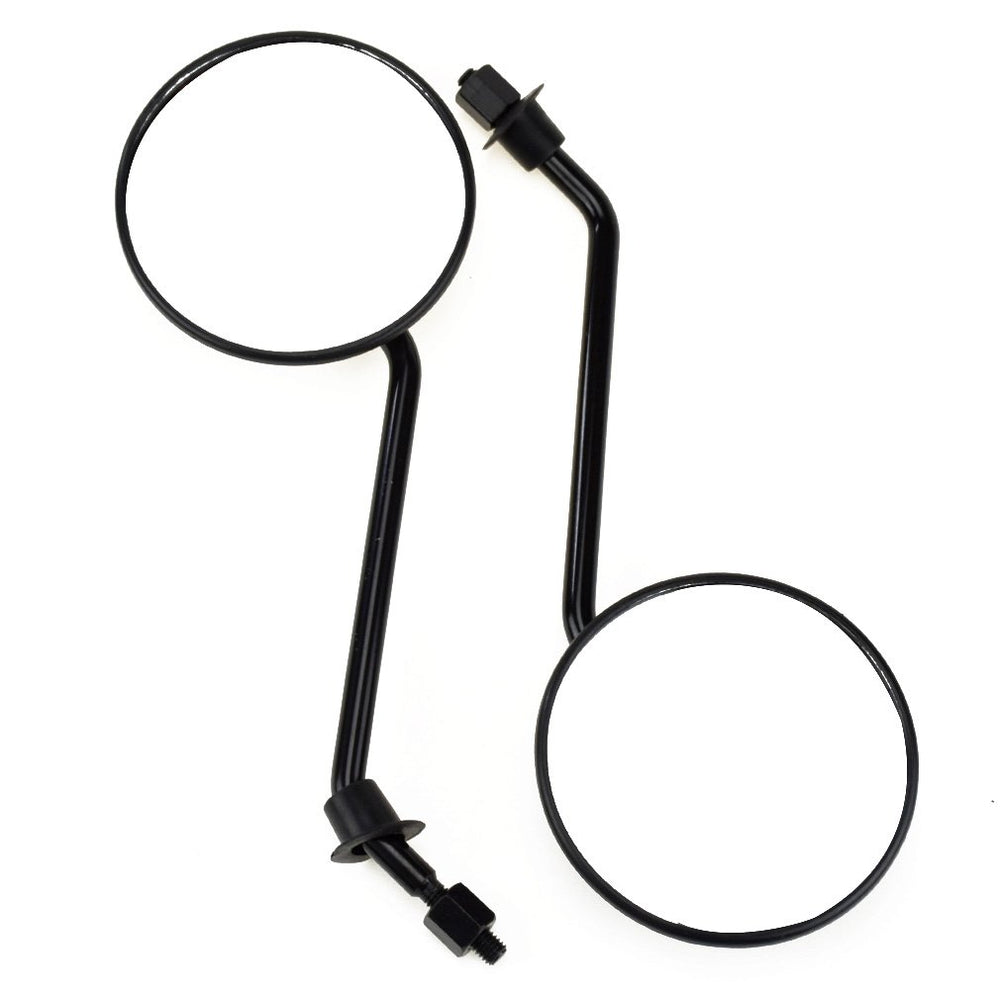 HIAORS gy6 rearview mirror with standard 8mm thread for easy mounting.