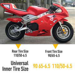 HIAORS inner tube 110-50-6-5 for mini pocket bikes, smooth ride.