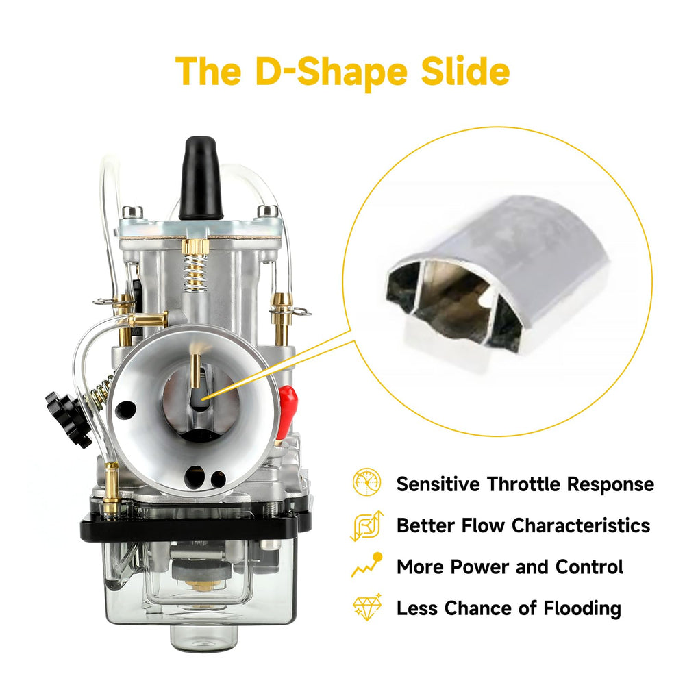 HIAORS PWK 24mm carburetor air inlet close-up for better air flow