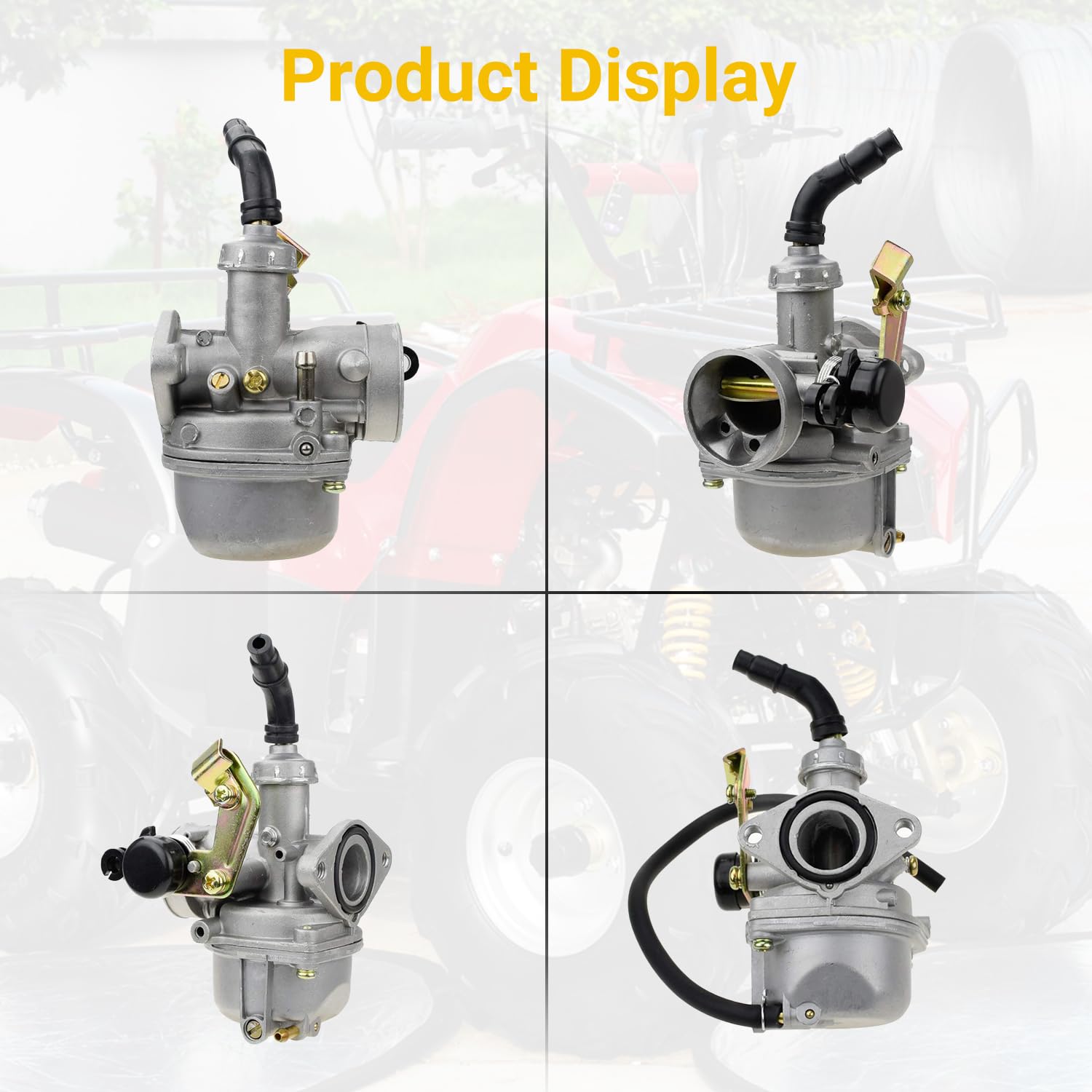 HIAORS PZ19 carburetor ready for ride-ready ATVs and dirt bikes after installation.