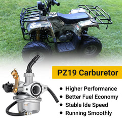 HIAORS PZ19 carburetor mounting holes 48mm spacing for easy installation.
