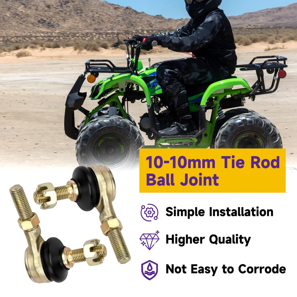 HIAORS right tie rod ball joint 10mm for ATV steering control.