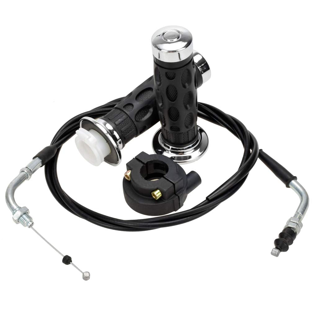 HIAORS throttle twist grip set for a GY6 scooter with smooth throttle control.